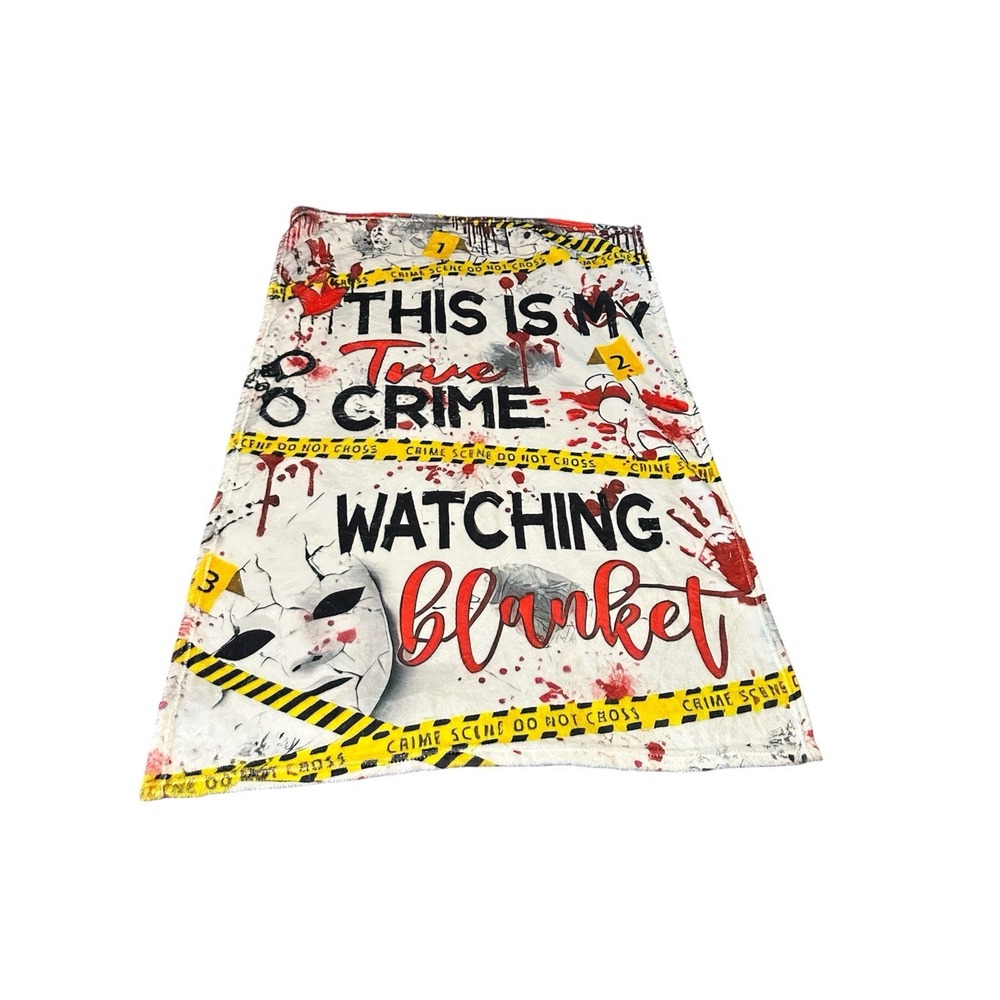 NEW small lap blanket throw approx. 38x30 inches true crime